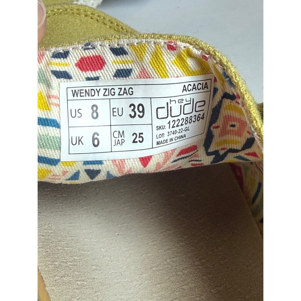 Hey Dude Women's Slip-On Yellow Canvas Shoes - Picture 3 of 9